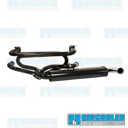 Single Quiet Pack Exhaust System, 1-3/8in. Premium Header, Black w/Chrome Tip Single Quiet Pack Exhaust System, 1-3/8in. Premium Header, Black w/Chrome Tip