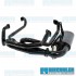 Sideflow Exhaust System, 1-5/8in. Header w/Muffler, Black w/Chrome Tip