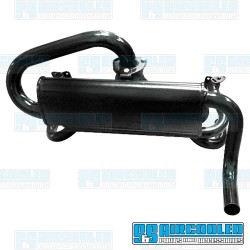 Baja Exhaust System, 1-1/2in. Header w/Quiet Muffler, Black Baja Exhaust System, 1-1/2in. Header w/Quiet Muffler, Black