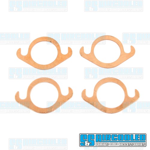 Exhaust Gaskets, Exhaust to Cylinder Head, 1-1/2in ID, Slip-In, Copper Exhaust Gaskets, Exhaust to Cylinder Head, 1-1/2in ID, Slip-In, Copper