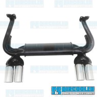 4 Tip Exhaust System, 1-3/8in. Header, Black w/Chrome Tips 4 Tip Exhaust System, 1-3/8in. Header, Black w/Chrome Tips