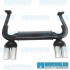 4 Tip Exhaust System, 1-3/8in. Header, Black w/Chrome Tips