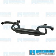 2 Tip Exhaust System, 1-3/8in. Header, Black