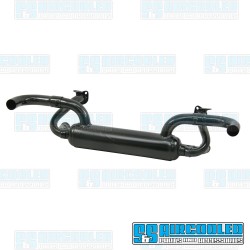 2 Tip Exhaust System, 1-3/8in. Header, Black 2 Tip Exhaust System, 1-3/8in. Header, Black