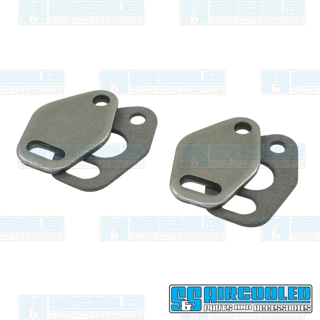 EMPI Heat Riser Block Off Plates, Single Riser Tube, Left & Right, Raw