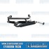 Single Glass Pack Exhaust System, 1-3/8in. 3-Bolt Street Header w/Muffler, Black w/Chrome Tip
