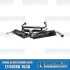 Dual Quiet Pack Exhaust System, 1-3/8in. 3-Bolt Street Header w/Mufflers, Black w/Chrome Tips