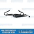 Single Quiet Pack Exhaust System, 1-3/8in. 3-Bolt Street Header w/Muffler, Black w/Chrome Tip