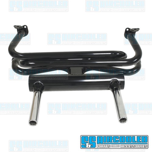 Pea Shooter Exhaust System, 1-3/8in. Header, Black w/Chrome Tips Pea Shooter Exhaust System, 1-3/8in. Header, Black w/Chrome Tips