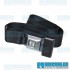 Seat Belt, 2 Point Lap Belt w/Silver Push Button Latch, Black
