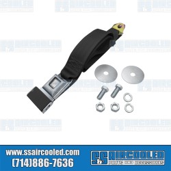 Seat Belt, 2 Point Lap Belt w/Silver Push Button Latch, Black Seat Belt, 2 Point Lap Belt w/Silver Push Button Latch, Black