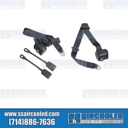 Seat Belts, 3 Point Retractable Shoulder Belts, Black Seat Belts, 3 Point Retractable Shoulder Belts, Black