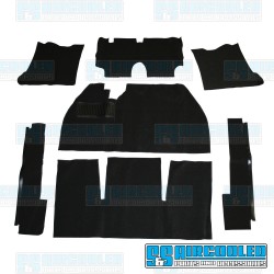 Carpet Kit, 7-Piece w/Footrest, Black