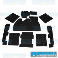 Carpet Kit, 9-Piece w/Footrest, Black Carpet Kit, 9-Piece w/Footrest, Black