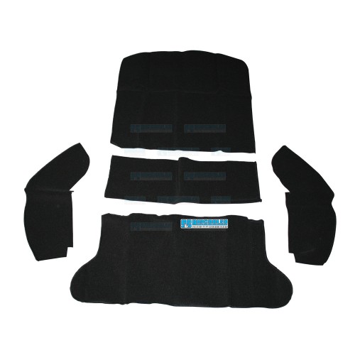 Carpet Kit, 5-Piece Rear Well/Cargo Area, Black Carpet Kit, 5-Piece Rear Well/Cargo Area, Black