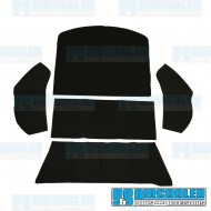 Carpet Kit, 5-Piece Rear Well/Cargo Area, Black