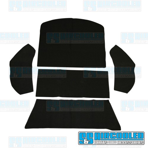 Carpet Kit, 5-Piece Rear Well/Cargo Area, Black Carpet Kit, 5-Piece Rear Well/Cargo Area, Black