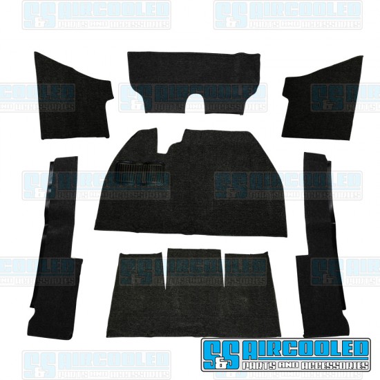 EMPI VW Carpet Kit, 7-Piece w/o Footrest, Black, 00-3918-0
