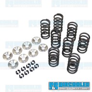 Valve Spring Kit, Single Springs, Chromoly Retainers, Hardened Valve Locks