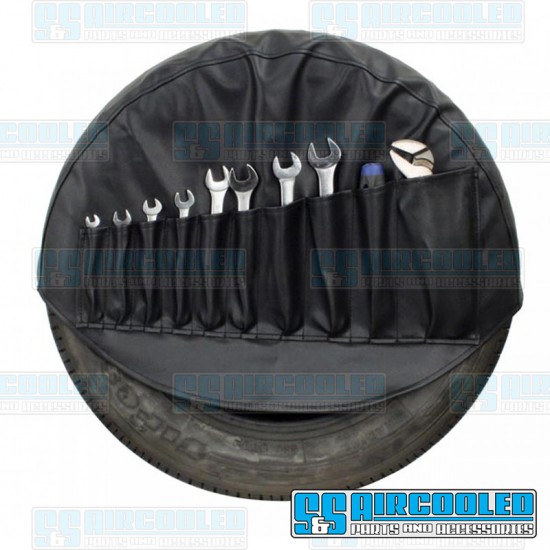 EMPI VW Spare Tire Cover Tool Bag, Black Vinyl, 00-4290-0
