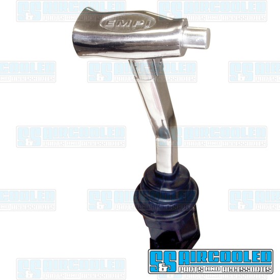 EMPI VW Shifter, T-Handle Style, Tall, Right Hand Drive, Polished w/Black Base, 00-4497-0 EMPI VW Shifter, T-Handle Style, Tall, Right Hand Drive, Polished w/Black Base, 00-4497-0