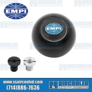 Shifter Knob, EMPI Logo, Aluminum, Black Shifter Knob, EMPI Logo, Aluminum, Black