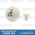Shifter Knob, Stock Style w/Shift-Pattern, Aluminum, Ivory