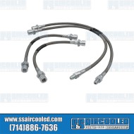 Brake Hose Kit, Braided Stainless Steel, Front & Rear, Left & Right Brake Hose Kit, Braided Stainless Steel, Front & Rear, Left & Right