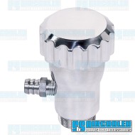 Oil Filler, Straight, Vented, Polished w/Grooved Cap Oil Filler, Straight, Vented, Polished w/Grooved Cap