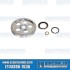Crankshaft Pulley, 6-3/4in, Sand Seal, Aluminum, 5-Hole, Polished w/Black Numbers