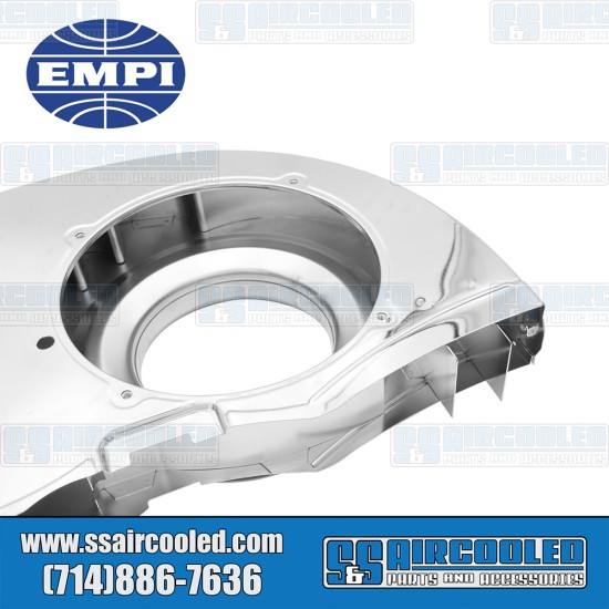 EMPI VW 36hp Non Doghouse Super Fan Shroud w/o Heater, Chrome, 00-8831-0, VW Bug, Karmann Ghia, Bus