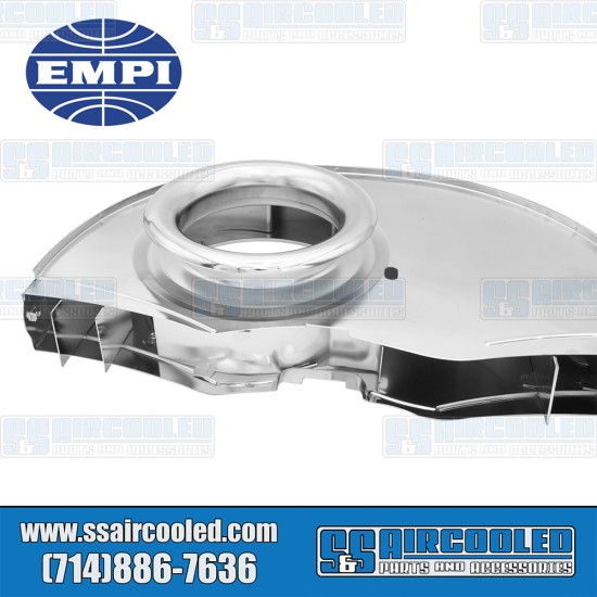 EMPI VW 36hp Non Doghouse Super Fan Shroud w/Heater, Chrome, 00-8832-0, VW Bug, Karmann Ghia, Bus EMPI VW 36hp Non Doghouse Super Fan Shroud w/Heater, Chrome, 00-8832-0, VW Bug, Karmann Ghia, Bus