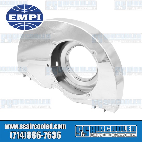 EMPI VW 36hp Non Doghouse Super Fan Shroud w/o Heater, Chrome, 00-8831-0, VW Bug, Karmann Ghia, Bus