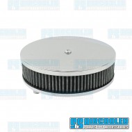 Air Filter Assembly, Stock/ICT/EPC, Round, Gauze, Chrome