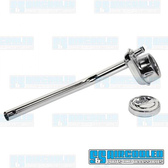  VW Oil Filler, Stock, Vent Tube & Cap, Chrome, 113115451DC