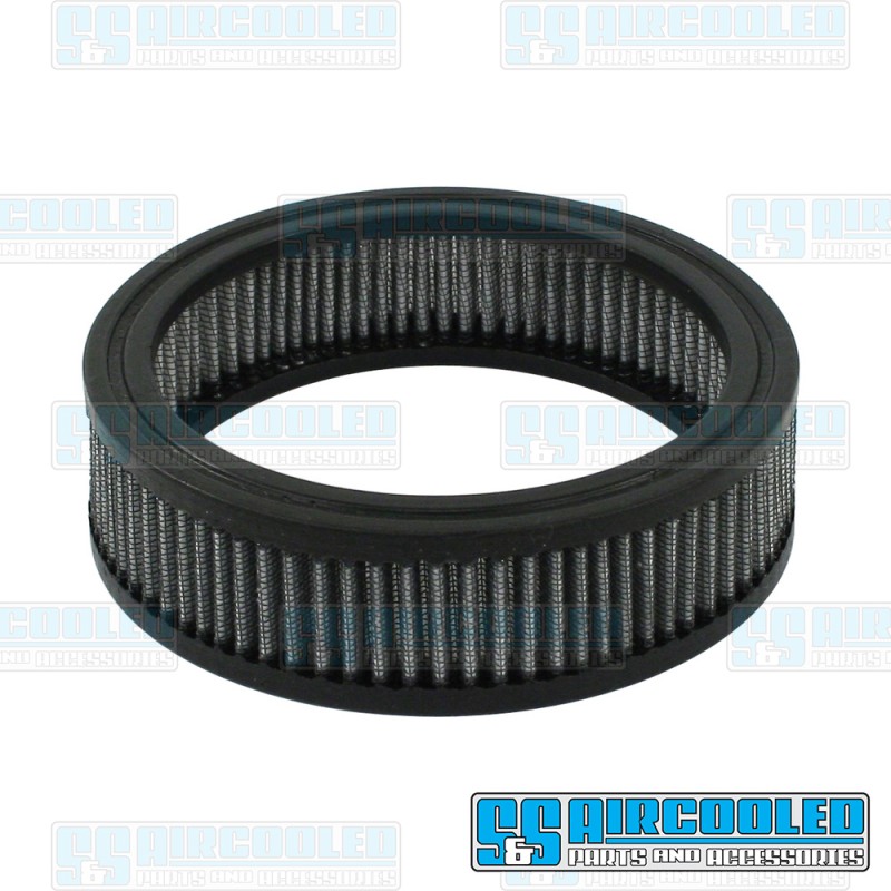 EMPI VW Air Filter Element, 6-3/8 x 1-3/4in, Round, Gauze, 00-9006-0 EMPI VW Air Filter Element, 6-3/8 x 1-3/4in, Round, Gauze, 00-9006-0
