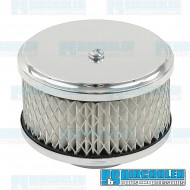 Air Filter Assembly, Stock/ICT/EPC, Round, Paper Element, Chrome