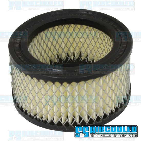 EMPI VW Air Filter Element, 4 x 2in, Round, Paper, 00-9014-0