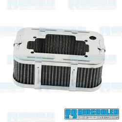 Air Filter Assembly, DGV/DGAV/DGEV, Rectangle, Gauze Element, Chrome Air Filter Assembly, DGV/DGAV/DGEV, Rectangle, Gauze Element, Chrome