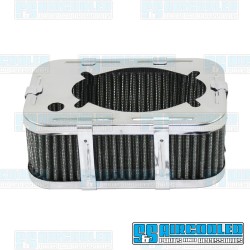 Air Filter Assembly, DFV/DFAV/DFEV, Rectangle, Gauze Element, Chrome