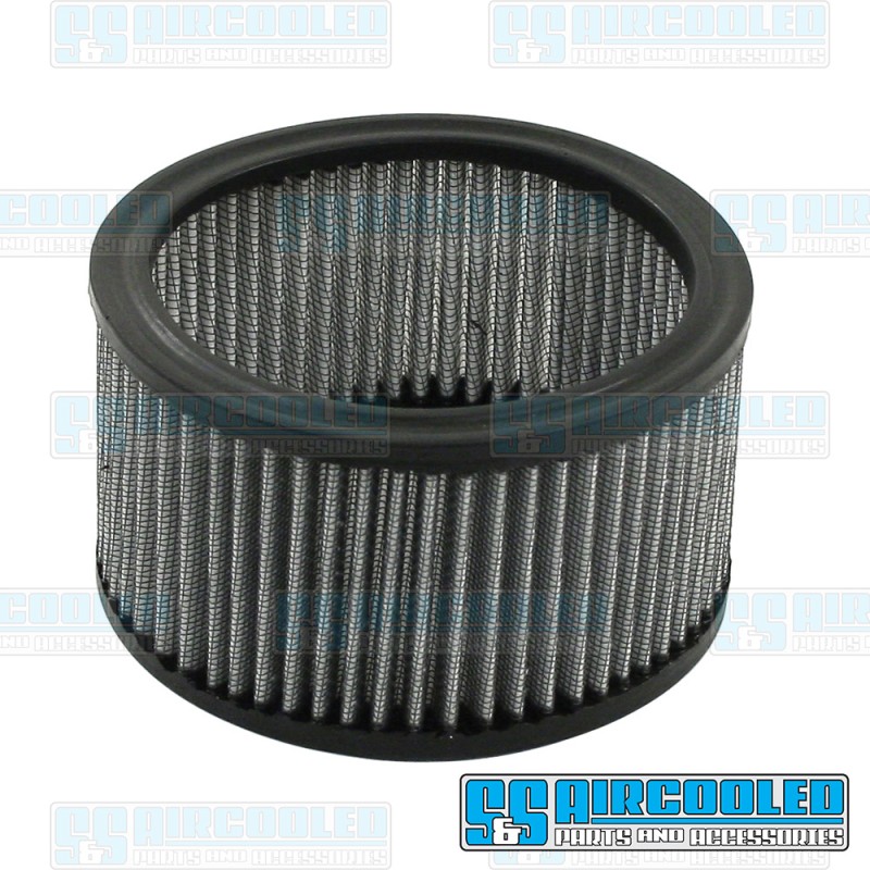 EMPI VW Air Filter Element, 5-1/2 x 3-1/8in, Round, Gauze, 00-9049-0 EMPI VW Air Filter Element, 5-1/2 x 3-1/8in, Round, Gauze, 00-9049-0