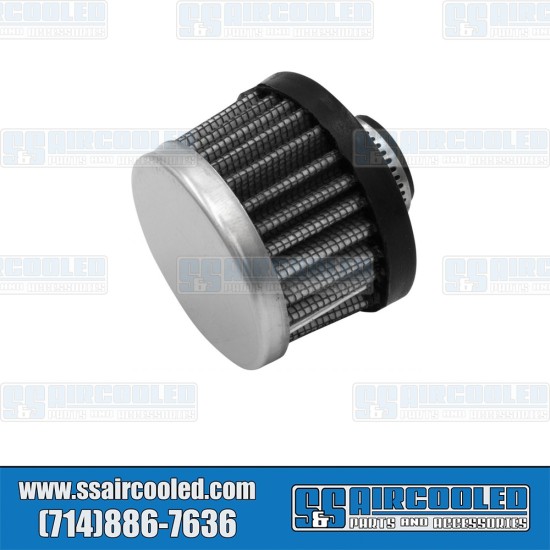 EMPI VW Oil Breather Filter, 1/2in Center Hole, 00-9051-0 EMPI VW Oil Breather Filter, 1/2in Center Hole, 00-9051-0