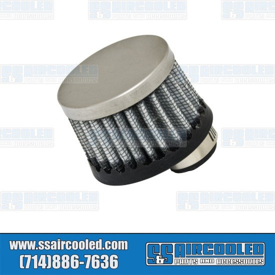 EMPI VW Oil Breather Filter, 1/2in Offset Hole, 00-9053-0 EMPI VW Oil Breather Filter, 1/2in Offset Hole, 00-9053-0