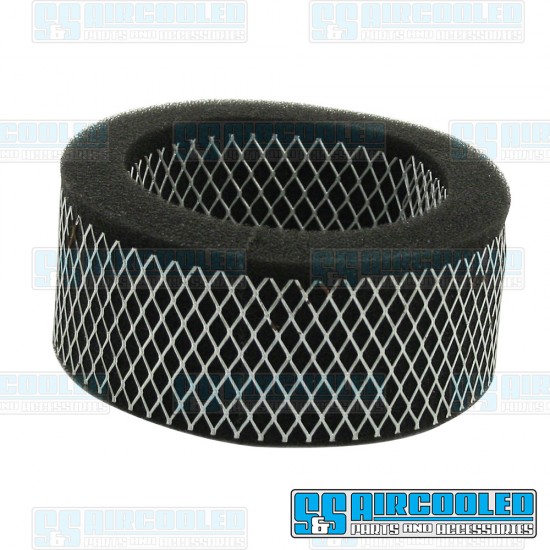  VW Air Filter Element, 5-1/2 x 2in, Round, Foam, AC129750B