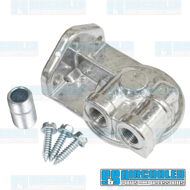 EMPI VW Oil Filter Adapter, 3/8in Left Ports, 00-9244-0 EMPI VW Oil Filter Adapter, 3/8in Left Ports, 00-9244-0