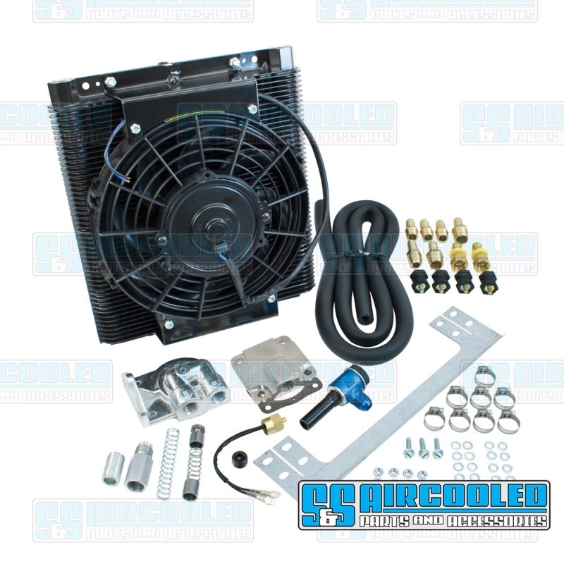 EMPI VW Oil Cooler Kit, 96-Plate, Bolt-On Oil Cooler & Fan Kit, 96-Plate, 00-9248-0 EMPI VW Oil Cooler Kit, 96-Plate, Bolt-On Oil Cooler & Fan Kit, 96-Plate, 00-9248-0