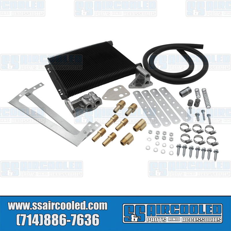 EMPI VW Oil Cooler Kit, 96-Plate, Includes Filter Manifold & Bypass Adapter, 00-9261-0