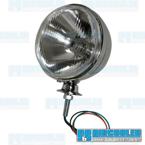 Headlight Assembly, H4, 12 Volt 55/60W, 7in Diameter, Chrome Headlight Assembly, H4, 12 Volt 55/60W, 7in Diameter, Chrome