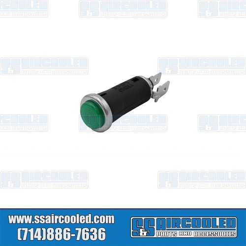 Dash Indicator/Warning Light, 3/8" Lens, Green Dash Indicator/Warning Light, 3/8" Lens, Green