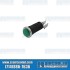 Dash Indicator/Warning Light, 3/8" Lens, Green